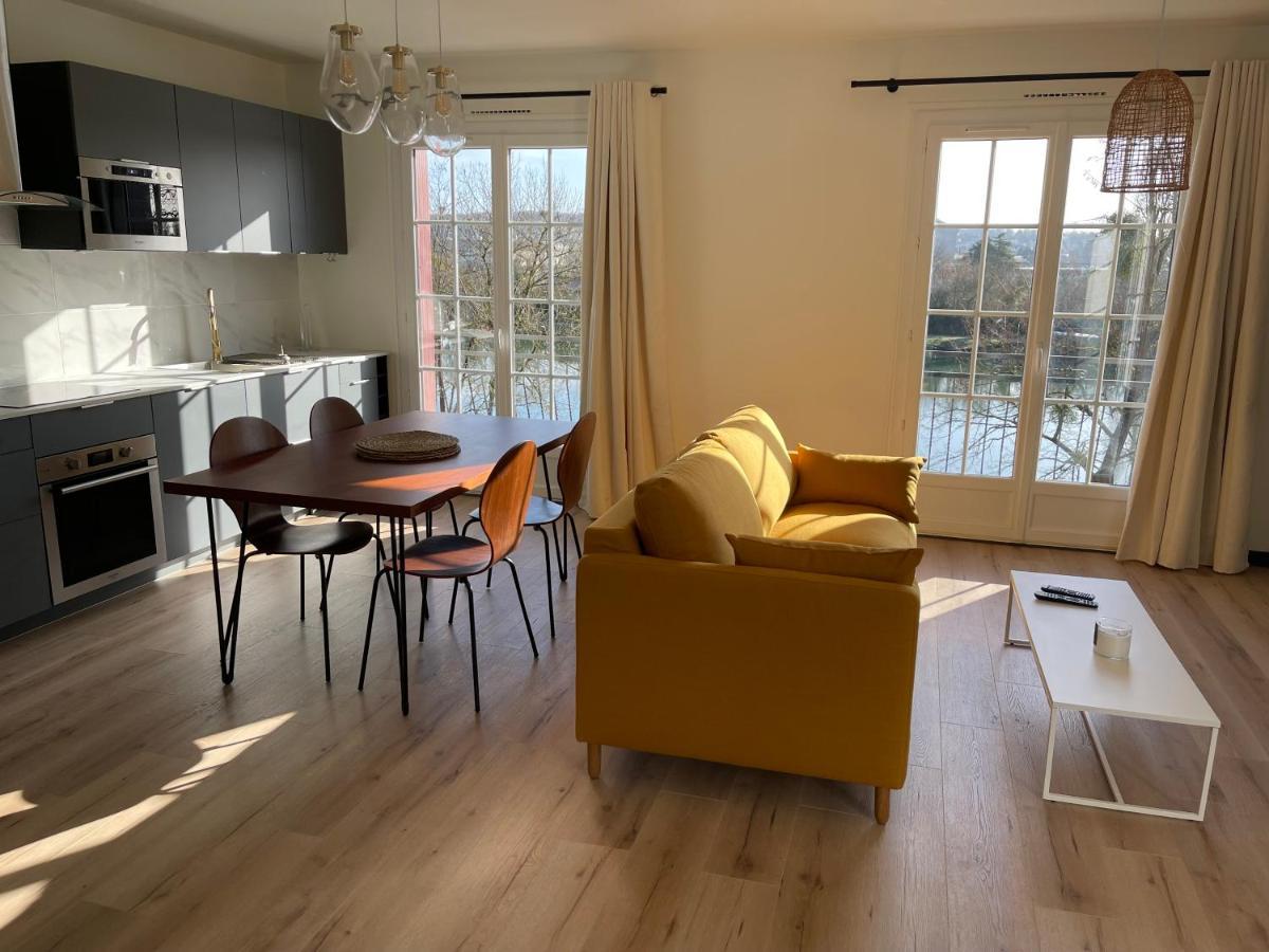 Ambiance Seine, Appartement Lumineux En Bordure De Seine - Chouette Thomery Buitenkant foto